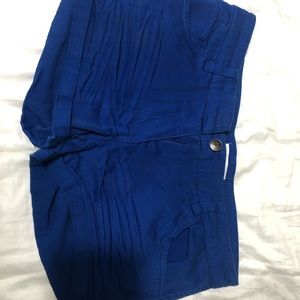 Blue short shorts